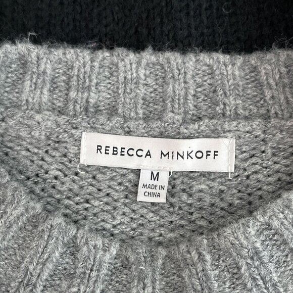 Rebecca Minkoff Liliana Striped Colorblock Long Sleeve‎ Boxy Fit Sweater Women M - Picture 8 of 14